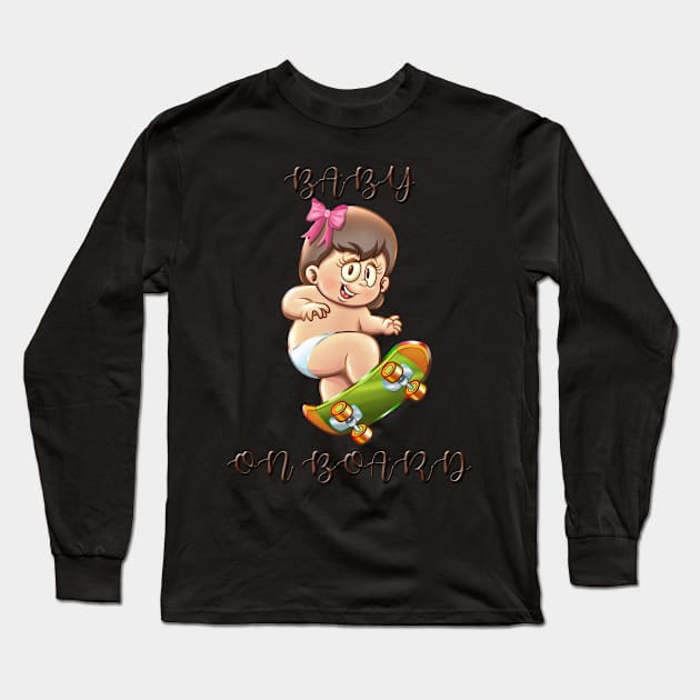 Baby on Board Long Sleeve T-Shirt by Pigeon585